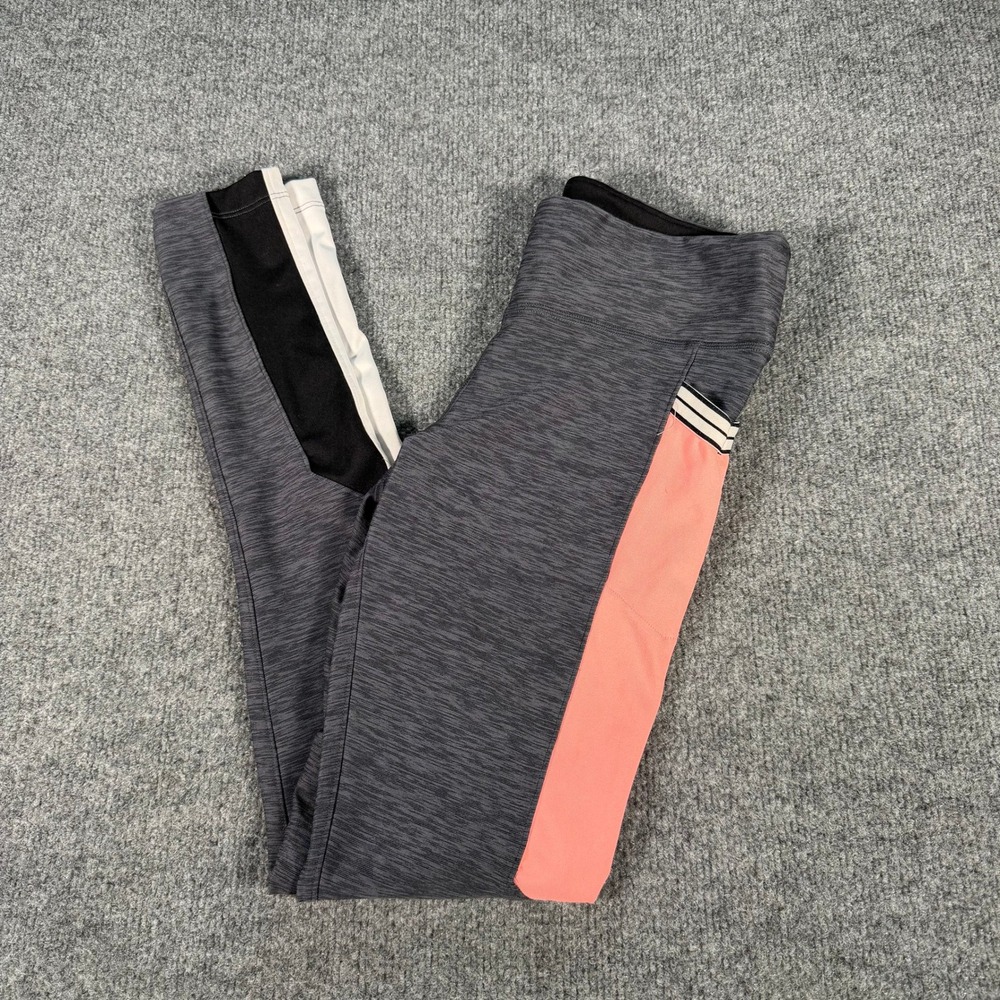 PINK Victoria's Secret Ultimate Leggings Gray Peach Colorblock Pockets XS #4285